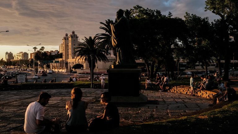 Sunset in Montevideo, Uruguay.