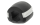 A small, round, black plastic object with a hollow center. On each side is an indented line in white plastic.