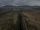 Una vista aérea del humedal de Quilicura, es seco y árido.