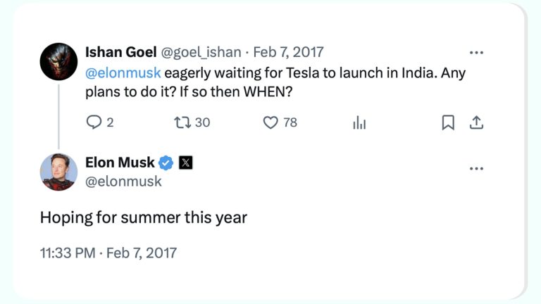 A screenshot showing an interaction between Elon Muck and a profile on the X platform.